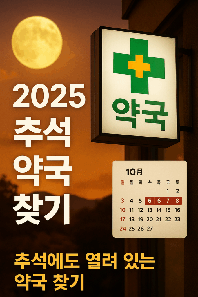 2025 추석에 영업하는 약국