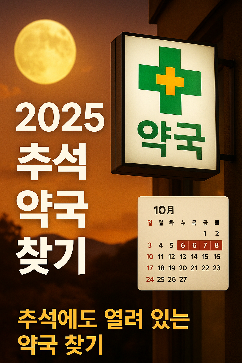 2025 추석에 영업하는 약국